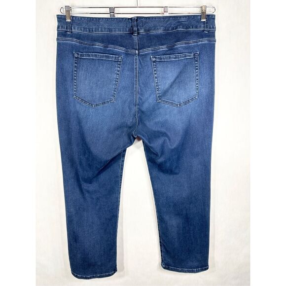 Lane Bryant Plus Size 26S Jeans High Rise Blue Stretch Flex Magic Waistband 874 - Picture 2 of 12